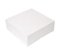 Garcia de Pou 50 pezzi - Scatole Pasticceria Senza Finestra 'Thepack' 250 G/M2 28 x 28 x 10 cm Bianco Cartone Ondulato Nano-Micro