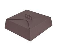 Garcia de Pou 50 pezzi - Scatole per torte quadrate 'Thepack' 250 G/M2 34 x 34 x 10 cm cioccolato cartone ondulato Nano-Micro