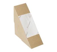 Garcia de Pou 50 pezzi - Scatole sandwich con finestra Eco - Simple 'Thepack' 220 G/M2 12,4 x 12,4 x 5,5 cm naturale cartone ondulato Nano-Micro