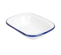Garcia de Pou 6 Unità - Ciotole rettangolari 'Enamelware' 330 ML 18X13X4 Cm Bianco Ferro Smaltato