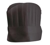 Garcia de Pou - Cappello da cuoco rotondo, 20 cm, Airlaid, nero, 20 x 30 x 30 cm