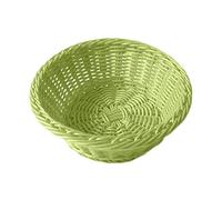 Garcia de Pou Cesti Rotondi Imitazione Vimini, Pp, Verde Anice, Ø 20x8 CM