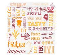 García de Pou - sacchetti per patatine fritte con parole, 12 x 12 cm, bianco, 1000