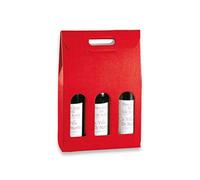 garcía di POU 201.46 scatole 3 bottiglie, 27 x 9 x 38.5 cm, Rosso