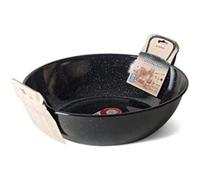 Garcima La Ideal_20320, Padella Doppia con Manici Smaltati 30 cm, Smalto, Negro