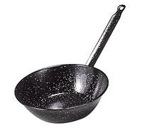 Garcima SartÃn Doble Honda con Mango Esmaltada 30 cm. Padella Fonda, Ferro, Negro