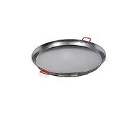 Garcima Paellera in Ferro Spazzolato Pellera, Argento/Rosso, 32 cm