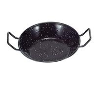 Garcima 22-cm Enamelled Double Deep Pan with Handles. Tegame Fondo, Ferro, Negro, 22 cm