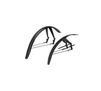 BBB Cycling DiscGuard Plus - Set parafanghi Anteriori e Posteriori per Strada, Ghiaia e MTB, a sgancio rapido e Freno a Disco, Compatibile con Ruote da 28/29" (Pneumatici da 40-60 mm), BFD-66S