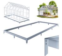 Gardebruk® Base per Serra 380x190cm in Acciaio Zincato Telaio Serre Ancoraggio a Terra Basi per Serre Fondamenta Telaio Fissaggio al Terreno