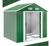 GARDEBRUK Casetta per Attrezzi da Giardino 260x205x180cm Fondamenta 5m² | Casetta per Attrezzi, Metallo, XXL, Antracite, Porta Scorrevole, Lamiera Acciaio, 4 Ganci, Giardinaggio, Esterno, Resistente