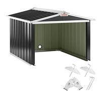 Gardebruk Garage per Robot Tosaerba 86x100x63cm Casetta in Metallo per Tagliaerba Antipioggia Antiraggi UV Tetto Pieghevole