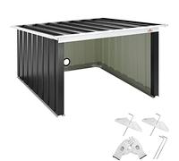 Gardebruk Garage per Robot Tosaerba 89x90x54cm Casetta in Metallo per Tagliaerba Antipioggia Antiraggi UV Tetto Pieghevole