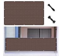 Garden 300 x 580 cm, permeabile all'aria e all'acqua, recinzione marrone semitrasparente con occhielli, ideale per balcone e giardino, soluzione durevole per esterni