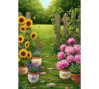 Garden 4000 Piece Jigsaw Puzzles for Adults, Colourful, Challenging & Brainteasing Adult puzzles 4000 Pieces Sunflowers, Fun jigsaws for The Whole Family 56x34 inch