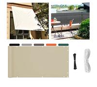 Garden 50 x 1000 cm - Parasole rettangolare, protezione dal vento e dal sole per balcone, occhielli in rame resistente, include fascette in nylon e cavo per una facile installazione