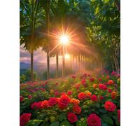 Garden 5000 Piece Jigsaw Puzzles for Adults, Colourful, Challenging & Brainteasing Adult puzzles 5000 Pieces Spring Roses, Fun jigsaws for The Whole Family 61x41 inch