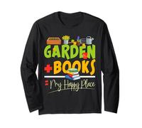 Garden And Book Is My Happy Place Libri Giardino Maglia a Manica