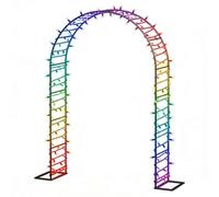 Garden Arch Trellis - Iron Plant Stand Backdrop Frame, Decorative Climbing Support Structure | Outdoor Patio Lawn Backyard Event For Wedding Engagement Ceremony Birthday Party, Durable Metal Frame Vin