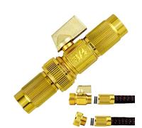 Garden Ball Valve Leak Proof Telescopic Effortless Compact Lightweight Pipe Rust Resistant Joint for Watering Plants, 4,29 x 1,69 x 1,18 pollici, 75 g, oro