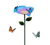Garden Bee Water Bowl, Butterfly Bath Stake Decor System, Flower Shaped Outdoor Waterer Design, durevole Weather Resistant Structure, Pollinator Friendly Hydration Station, for Backyard Patio Lawn