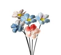 Garden Bee Watering Station - 5 Piece Ceramic Flower Set | Colorful Pollina