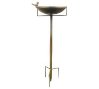 Garden Bird Bath Bowl, Metal Standing Feeder, Decorative Bird Feeding, 21,65 x 10,24 pollici Rust-Resistant Outdoor Finish, Sturdy Pedestal Base for Courtyard, Parrots and Hummingbird