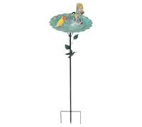 Garden Bird Bath - Metal Bird Bath | Outdoors Garden Bird Bath Feeder Bowl | Multi-Functional Rust-Proof Birdbaths Yard Decor | Decorative Bird Bath with Stable Stake For Farm Pathway
