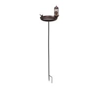 Garden Bird Bath, Outdoor Bird Feeder Bowl, Multi-Functional Standing Basin, Weather-Resistant Iron, Elegant Yard Decoration, Ideal for Patios and Farms, 12,2x11,42x46,85in