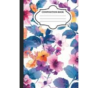 Garden Bloom Notebook: Elegant White Floral Composite Journal | 6X9 inch - 120 Page
