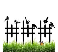 Garden Border Edging Fence - Small Gardens Fences | 3 Pieces Bird Design Ground Stake Edging | Ground Insert Fence For Garden Landscape Backyard Lawn Patio Deck Porch Balcony Outdoors