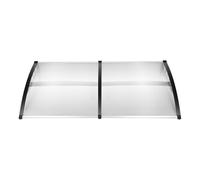 Garden Canopy In Front of The Doors and Windows, Outdoor Canopy Sunshade Canopy for Outdoor Window Porch Shade Patio Roof Cover UV Protection, L200 x W90 x H24 cm, Trasparente & Black