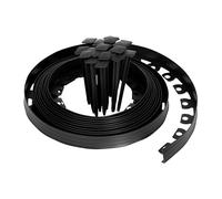 GARDEN CENTER - Bordura per Aiuola 10m x 3.8 cm x 3.8 cm, Bordo per Aiuole Nero, Bordura per Giardino e Prati e Vialetti, 100% Plastica Riciclata
