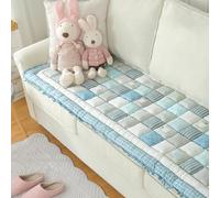 Garden Chic Copridivano in Cotone Protezione per Animali Domestici, Fodera per Divano in Cotone Trapuntato Antiscivolo(Blue,60 * 160cm)