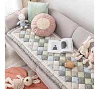 Garden Chic Copridivano in Cotone Protezione per Animali Domestici, Fodera per Divano in Cotone Trapuntato Antiscivolo(Gray,90 * 160cm)