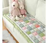 Garden Chic Copridivano in Cotone Protezione per Animali Domestici, Fodera per Divano in Cotone Trapuntato Antiscivolo(Green,60 * 160cm)