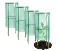 Garden Cloches, Plant Covers, 9.45x21.65 Inches Seedling Protectors, Transparent Dome Design, Reusable Ventilated Structure, for Outdoor Frost Shielding Animal Barrier Flower Vegetable Berry Growth