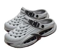 Garden Clogs for Women Men, Arch Support Clogs Summer, Lightweight Slip-On Garden Shoes, Quick-Dry Beach Sandals (Gray,35)