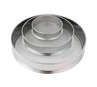 Garden Compost Sifter - 3 Piece Stainless Steel Soil Sieve Set, Heavy Duty Mesh Screens, Stackable Sand Dirt Gravel Filters | Gardening Tool Home Yard Outdoor Screening Kit For Soil Sand Compost