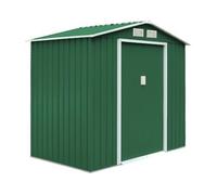 GARDEN COTTAGE METALGREEN 2 PORTE IN METALLO COLORE VERDE SENZA PAVIMENTO L.213