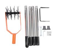 Garden Cultivator Tool in acciaio inossidabile Resinimento del prato Strumento da giardino manico regolabile manico del giardino allentatore con lama di diserbo per la (4 sezioni)