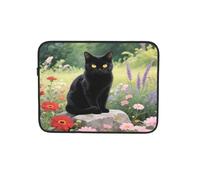 Garden Cute Black Cat Art Custodia per computer portatile Notebook Computer Tablet valigetta borsa da lavoro 13 pollici