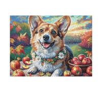 Garden Cute Corgi Puzzle 500 Pezzi Relax Solitario Post Lavoro Splendid Celestial Critters Rompicapo Per Momenti Di Pace Attività Antistress Naturale Regalo Per Chi Ama 500 PCS