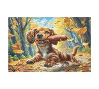 Garden Cute Poodle Puzzle 1000 Pezzi Per Adulti Splendid Celestial Critters in Cartone Rigido Rotondo Luminoso Per Decorazione E Passatempo Con Poster Incluso Più Venduto Della Categoria 1000 PCS