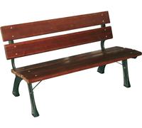 Garden De Luxe Panchina da Giardino in Legno/Ghisa Dimensioni 122x59x70 cm colore Legno - Hyde Park Junior