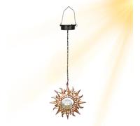Garden Decor Lights, Star Moon Sun Shape Waterproof Decorative Lamp, Outdoor Solar Pendant Lighting For Pathway Yard Walkway Driveway Lawn Patio Outside Garden Decoration Night Landscape Accent Use