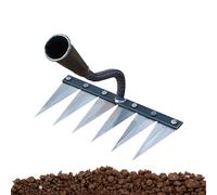 Garden Dethatcher Rake - Root Garden Cultivator Hark, Denti Steel Garden Hand Hark | Duurzame tuin zware ijzeren Hark tuinierengereedschap, gehard alle stalen handhark voor achtertuin Gazon planten