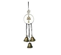 Garden Door Handmade Hanging Witch Bell Retro Creative Wind Chime Wreath Novelty Vintage Metal Pendant Christmas