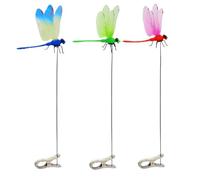 Garden Dragonfly - Colorful Planter Ornaments For Indoor Outdoor Decor | Exquisite Metal Dragonfly Yard Art | Pathway Farm Garden Supplies, Decorative Stakes For Lawn Patio Flower Bed, Vibrant Home Ac