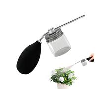 Garden Duster Applicator, Portable Powder Spreader, Silicone Glass Stainless Steel Tool, Efficient Lawn Indoor Outdoor Plant Powdering, Easy Handle Comfortable Use, Horticulture Gardening Accessory